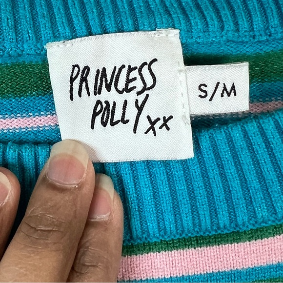 EUC Princess Polly Striped Crew Neck Pullover Knit Sweater - Picture 9 of 10